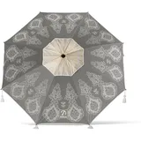 atosa Strandschirm Ø 200 cm aus Aluminium, Modell mit Upf 50+, dunkelgrau, dunkelgrau, 200 cm