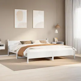 vidaXL Massivholzbett 180 x 200 cm Weiss