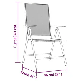 vidaXL Garten-Essgruppe 5-tlg. Anthrazit