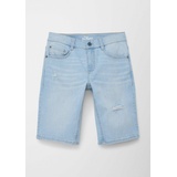 s.Oliver Jeansshorts Jeans-Bermuda Seattle / Regular Fit / Mid Rise / Slim Leg Waschung, Destroyes blau