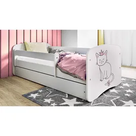 WFL GROUP Jugendbett Emily 80 x 160 cm Kiefer MDF weiß/roségold
