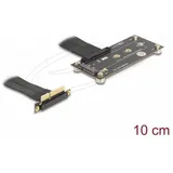 DeLock 81502 PCIe 3.0 x4 Stecker 90° gewinkelt zu M.2 Key M Buchse mit Kabel