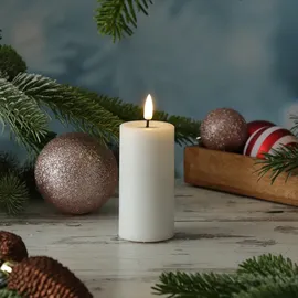 Deluxe Homeart Mia Deluxe LED Stumpenkerze 10 cm 5 cm weiß