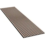 HORI Akustik-Wandpaneele in Holzoptik Schallabsorbierende Wandverkleidung für Wanddeko Akustikpaneele für Lärmminderung und Raumakustik in verschiedenen Ausführungen 3D White Oak 240x60x2,1 cm