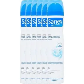 Sanex Dermo Extra Control, Deodorant, für Damen und Herren, 6 Stück x 200 ml