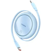 Baseus Free2Draw Mini USB-C USB-C 100 W 1 m einziehbares Kabel Blau