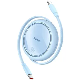 Baseus Free2Draw Mini USB-C USB-C 100 W 1 m einziehbares Kabel Blau