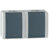 ALING-CONEL Klappdeckelsteckdose 2-fach Grau