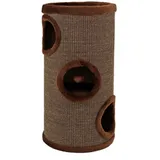 LIONTO Kratztonne mit Sisal Kratzturm Kratzbaum Kratzsäule Höhe 70 cm, braun