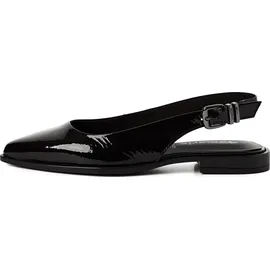 TAMARIS Damen Sling Pump flach Leder, schwarz, 39 EU