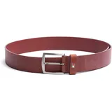 Tommy Hilfiger Herren Gürtel New Denton Belt 4,0 cm Ledergürtel, Braun (Dark Tan), 115 cm