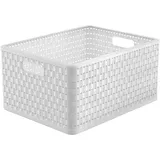 Aufbewahrungskorb Country 28L 43 x 33 x 22 cm weiß