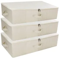 luxuskollektion Unterbettbox 3-tlg. Beige