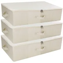 luxuskollektion Unterbettbox 3-tlg. Beige