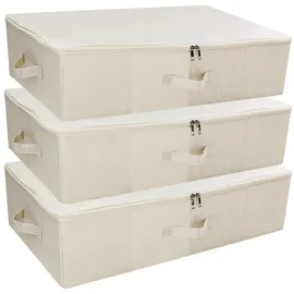 luxuskollektion Unterbettbox 3-tlg. Beige