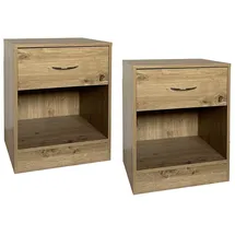 Hti-Living Nachtschrank 2er Set Thekla Artisaneiche
