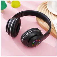 KINSI Kopfhörer,Bluetooth-Kopfhörer,Over Ear Kabelloses Headset Funk-Kopfhörer (Geringer Stromverbrauch,geringe Latenzzeit,hohe Übertragungsleistung) schwarz