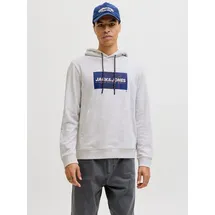 JACK & JONES Hoodie Bedruckt Weiß Melange S