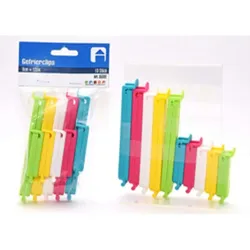 HundB Gefrierclip Tütenverschluss Beutelclip Verschlussclip 10 Stück 12cm + 6cm wiederverwendbar für Küche Vorrat Lagerung