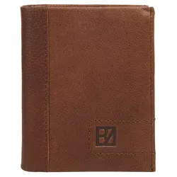 Geldbörse BODENSCHATZ, braun (cognac), Leder, vintage, casual, Kleinlederwaren, echt Leder
