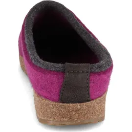 HAFLINGER Grizzly Kris Filzpantoffel Hausschuh Filzclog Maulbeere, Gr.38 - 38 EU