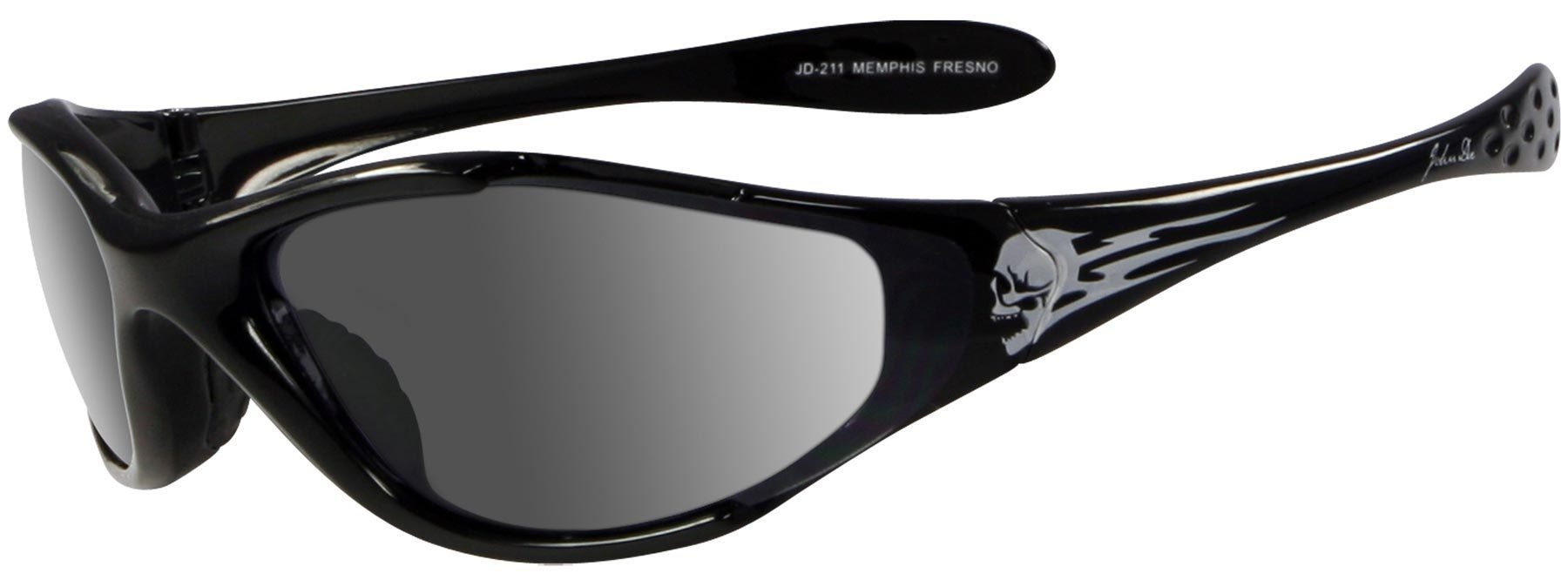 John Doe Memphis Skull Sonnenbrille, schwarz für Männer