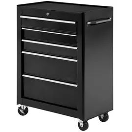 Homcom Werkstattwagen, Schwarz, Metall, 33x82.5x61.5 cm, Freizeit, Heimwerken, Werkzeugaufbewahrung