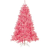 Beliani Weihnachtsbaum Farnham Rosa 210 cm