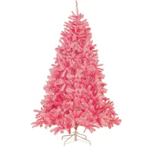 Beliani Weihnachtsbaum Farnham Rosa 210 cm