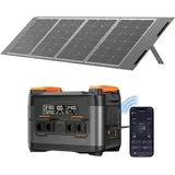 Stromerzeuger 2400W (4500W Spitze)  Tragbare Powerstation,2048Wh LiFePO4-Akku,mit Solarpanel Set
