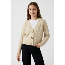 NAME IT Mädchen Nkfholly Boxy Short Knit Card Noos Strickjacke, Pure Cashmere, 134 EU - 134-140