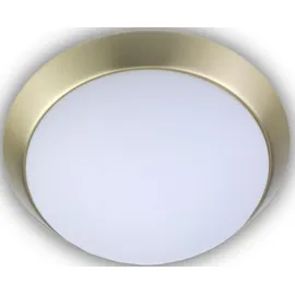 Niermann Standby Niermann Deckenleuchte Opal matt, Dekorring Messing matt, LED 8W Deckenleuchte