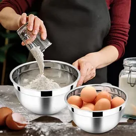 luxuskollektion Rührschüssel Set Salatschüssel Deckel 4.5L 2.7L 1.5L