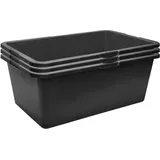 Garronda Mörtelwanne 3 Pack 80 L Rechteckig Mörtelkübel Kunststoffwanne – stabile Maurerkübel aus recyceltem PE Mörtelkasten für Beton, Garten oder Werkstatt GD-0169
