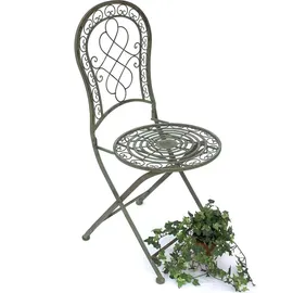 DanDiBo Ambiente Sitzgruppe Eisen Garten Antik Bistroset Malega Bistrotisch mit 2 Stühlen klappbar Metall Gartentisch - DanDiBo