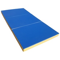 NiroSport Weichbodenmatte Turnmatte Gymnastikmatte 210 x 100 x 8 cm klappmatte Schutzmatte (einzeln, 1er-Pack), abwaschbar, robust blau