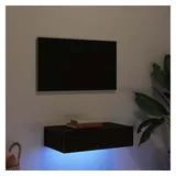 vidaXL TV-Schrank mit LED-Leuchten Schwarze Eiche 60 x 35 x 15,5 cm