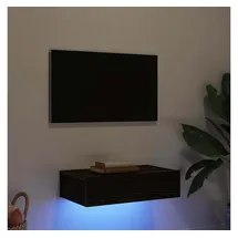 vidaXL TV-Schrank mit LED-Leuchten Schwarze Eiche 60 x 35 x 15,5 cm