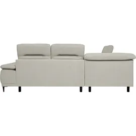 werk2 Ecksofa WERK2 "Focus-L, elektrisch erweiterbare Sitztiefe um ca. 30 cm, L-Form", natur, B:204cm H:82cm T:278cm, 92% Polyester, 8% Nylon, Sofas, Ecksofa, Komfort nach Maß: Ausziehbare Sitztiefe, verstellbare Kopfteile & Füße