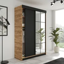 kier furniture Schiebetürenschrank Lamaro 138 x 205 x 59 cm Schwarz