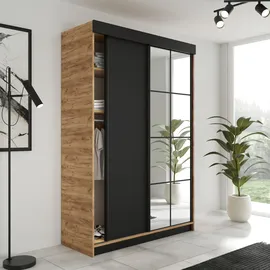 kier furniture Schiebetürenschrank Lamaro 138 x 205 x 59 cm Schwarz
