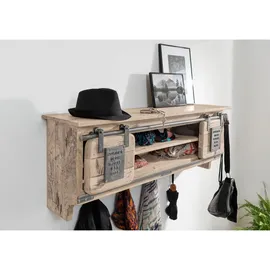 Massivmoebel24 Wandgarderobe Mango 115 x 30 x 45 cm Beige
