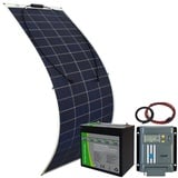 Solar-Set: MPPT-Solarladeregler, LiFePO4-Akku (640 Wh) & Solarmodul