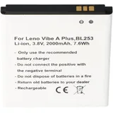 AccuCell Akku passend für Lenovo Vibe A Plus, BL253, A1000, A1010A20, A2010, A2580, A2860 Li-Ion, 3,8V, 2000mAh, 7,6Wh