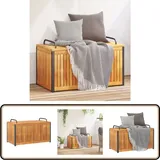 Vidaxl - Gartenbox 85x45x45/53 cm Massivholz Akazie und Stahl - Holz Gartenbox - Akzient Box - Outdoor Möbel - Gartendekoration - Lagerschrank