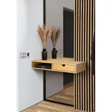 WoodMan Stauraumschrank WOODMAN "Farsta", beige (natur), B:78cm H:12cm T:31cm, Schränke, Stauraumschrank, Mit Holzfurnier aus Eiche, platzsparend, Wandmontage, FSC