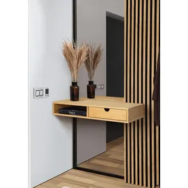 WoodMan Stauraumschrank WOODMAN "Farsta", beige (natur), B:78cm H:12cm T:31cm, Schränke, Stauraumschrank, Mit Holzfurnier aus Eiche, platzsparend, Wandmontage, FSC