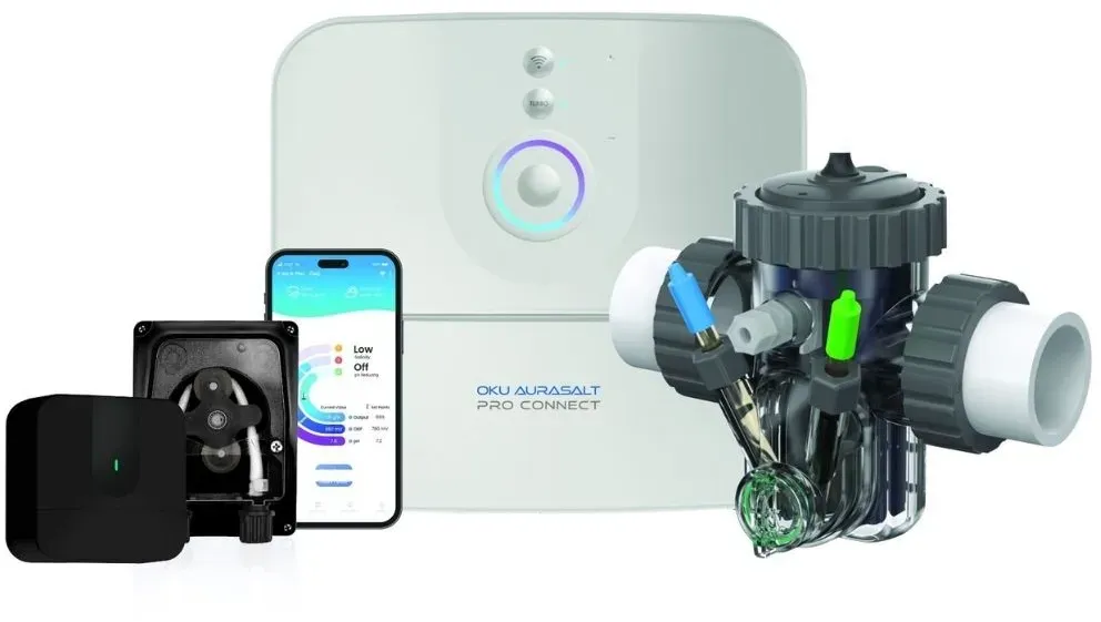 OKU AuraSalt Pro Connect Salzelektrolyse,G12+ bis 50 m3 Beckenvolumen