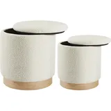 Tectake tectake® 2er Set Sitzhocker Orchide Gestelle aus MDF-Platten