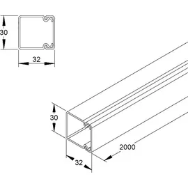 HKL Kanal gr 30x30 RAL7030 HKL3030.1